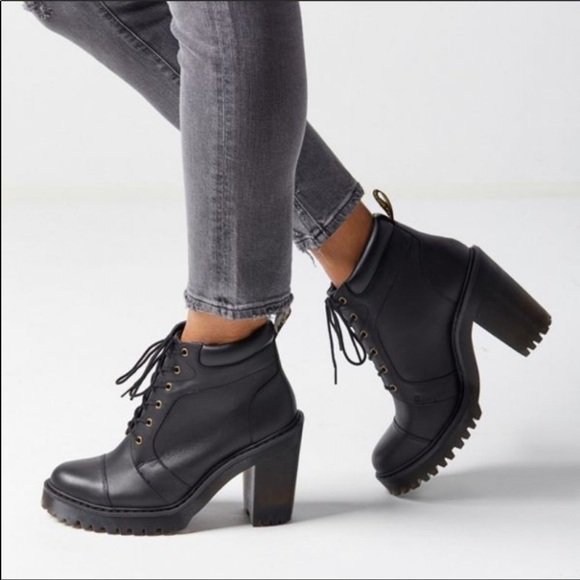 Dr. Martens Shoes - Dr. Martens Averil 6-eye Padded Collar Heel Boots